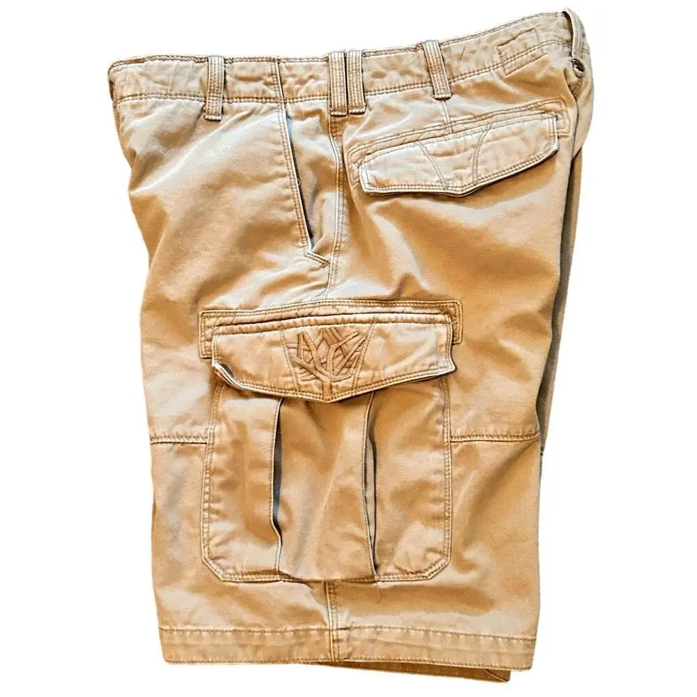 TIMBERLAND Men's Khaki Cargo‎ Cotton Travis Scott Style Shorts Sz 33